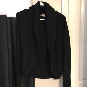 Black cardigan sweater